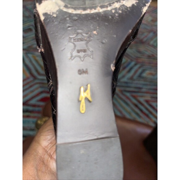 J Vincent Leather Hidden Wedge Brown Grunge,Goth Knee High Boots SZ 6M - Picture 9 of 15